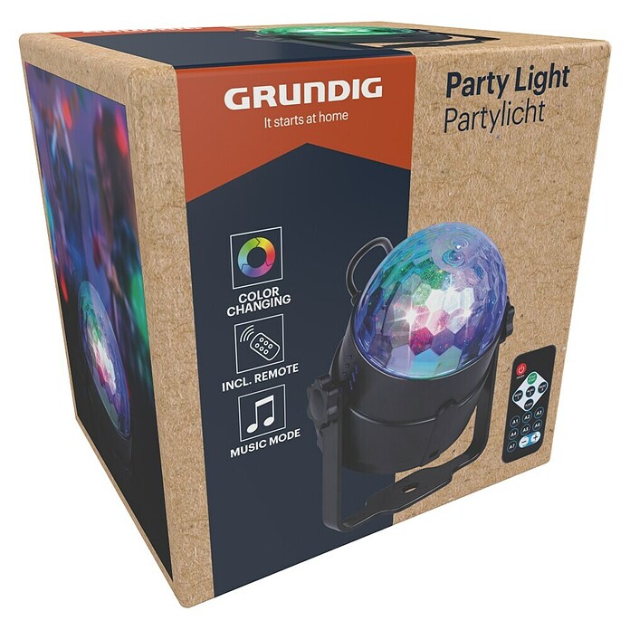 Grundig Led-partyverlichting Stagelight (l x b x h: 87 x 109 x 106 mm, 5 W) | BAUHAUS