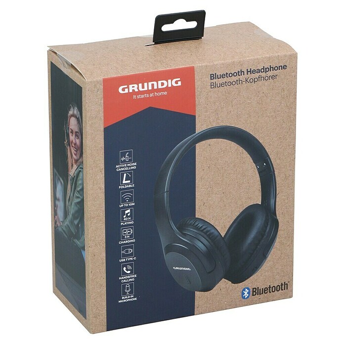 Grundig Accu koptelefoon (Zwart, Bluetooth) | BAUHAUS