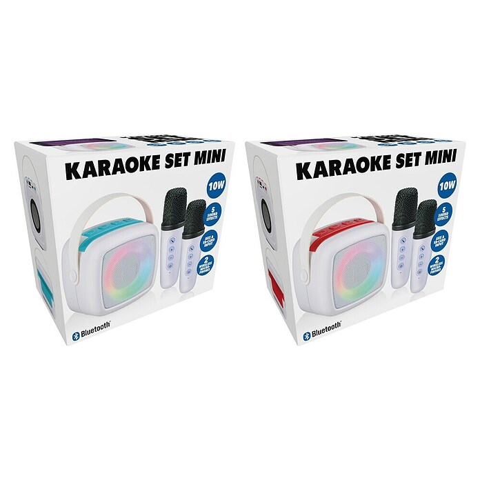 Karaoke-Set (Wit met Rood/Blauw) | BAUHAUS