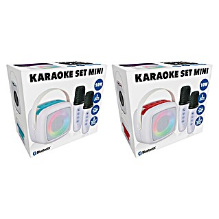 Karaoke-Set (Wit met Rood/Blauw)