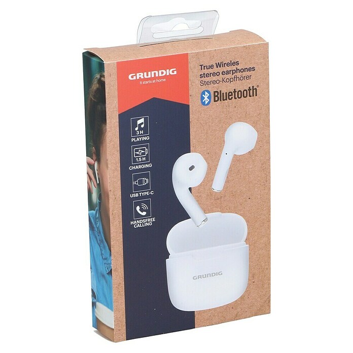 Grundig In-ear koptelefoon (Wit) | BAUHAUS