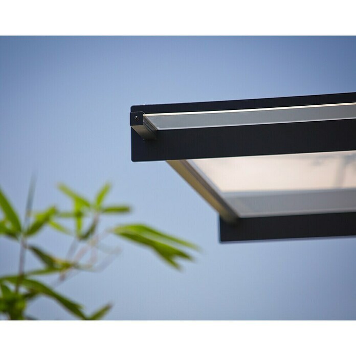 Palram – Canopia Pultvordach Nancy (301 x 94 x 14 cm, Anthrazitgrau) | BAUHAUS