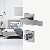 Diamond Doors WC-Türgarnitur (Türstärke: 40 - 45 mm, Schlitzkopf/Olive SK/OL, Edelstahl)