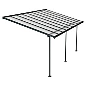 Palram – Canopia Terrassenüberdachung Sierra (B x T: 555 x 299 cm, Anthrazitgrau, Polycarbonat, Klar) | BAUHAUS