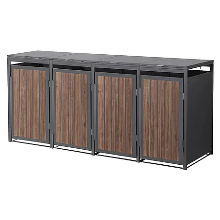 ML-Design  Mülltonnenbox Mülltonnencontainer mit Klappdeckel/Tür für 4 Tonne 120 oder 240 Liter