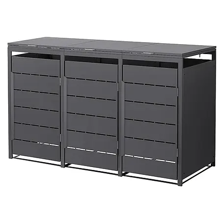 ML-Design  Mülltonnenbox Mülltonnencontainer mit Klappdeckel/Tür für 3 Tonne 120 oder 240 Liter