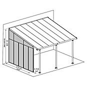 Solid Elements Seitenwand Martina (Passend für: Solid Elements Terrassenüberdachungen Martina 4 m Tiefe, Anthrazitgrau) | BAUHAUS