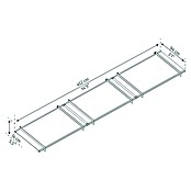Palram – Canopia Pultvordach Nancy (452 x 94 x 14 cm, Anthrazitgrau) | BAUHAUS