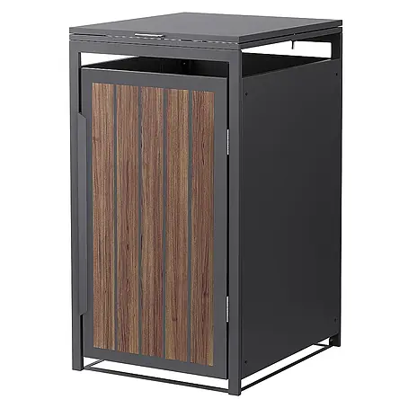 ML-Design  Mülltonnenbox Mülltonnencontainer mit Klappdeckel/Tür für 1 Tonne 120 oder 240 Liter