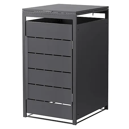 ML-Design  Mülltonnenbox Mülltonnencontainer mit Klappdeckel/Tür für 1 Tonne 120 oder 240 Liter