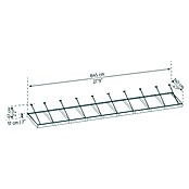 Palram – Canopia Pultvordach Sophia XL (845 x 140 x 17 cm, Anthrazitgrau, Farbe Dach: Klar) | BAUHAUS