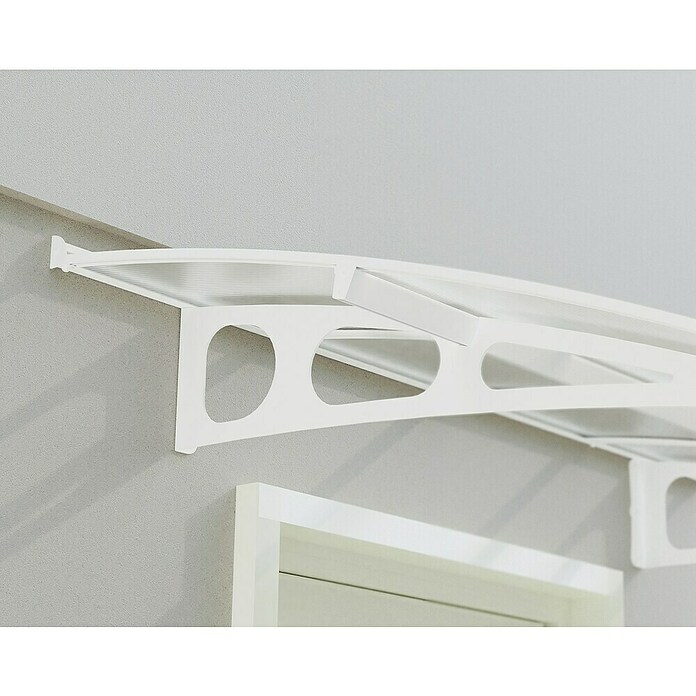 Palram – Canopia Pultvordach Bordeaux (890 x 139 x 33 cm, Weiß, Polycarbonat Doppelstegplatte) | BAUHAUS