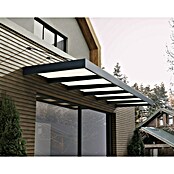 Palram – Canopia Pultvordach Sophia XL (565 x 140 x 17 cm, Anthrazitgrau, Farbe Dach: Weiß Opal) | BAUHAUS