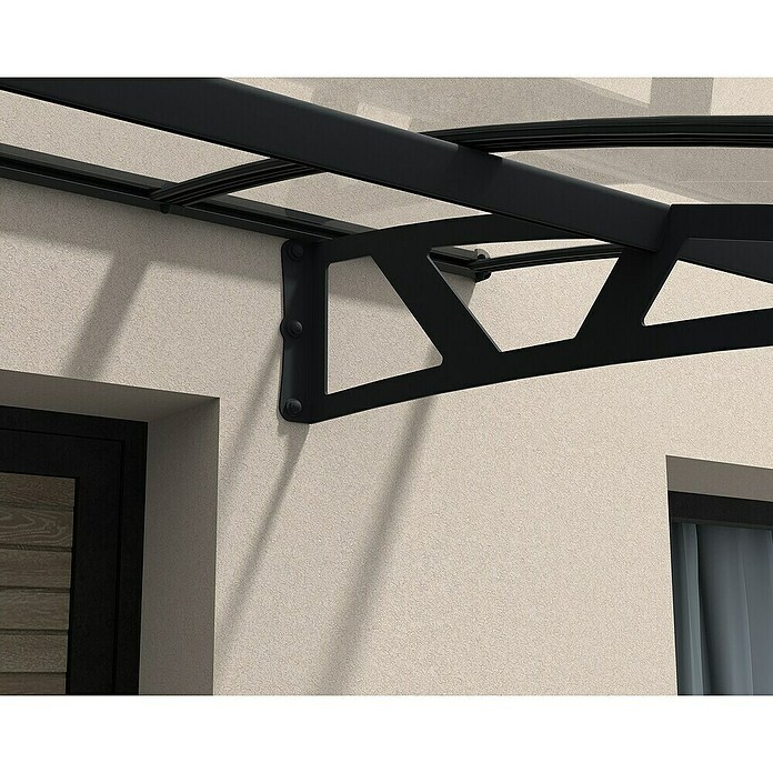 Palram – Canopia Pultvordach Amsterdam (892 x 139 x 33 cm, Anthrazitgrau) | BAUHAUS