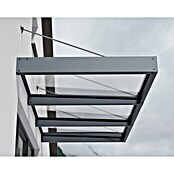 Palram – Canopia Pultvordach Sophia XL (286 x 140 x 17 cm, Anthrazitgrau, Farbe Dach: Klar) | BAUHAUS