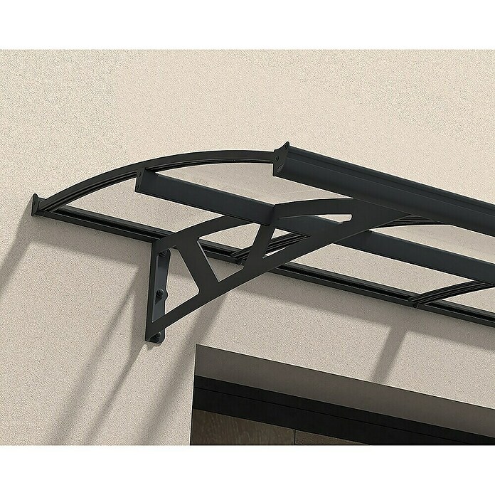 Palram – Canopia Pultvordach Amsterdam (892 x 139 x 33 cm, Anthrazitgrau) | BAUHAUS