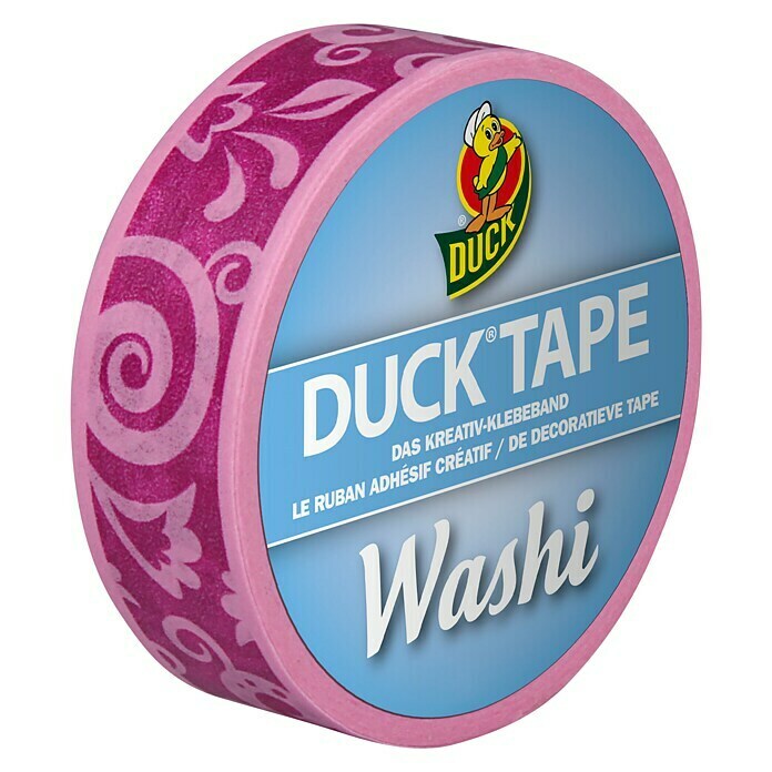 Duck Tape Kreativklebeband WashiPurple Circle Pink, 10 m x 15 mm Front View