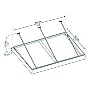 Palram – Canopia Pultvordach Sophia XL (192 x 140 x 17 cm, Anthrazitgrau, Farbe Dach: Klar) | BAUHAUS