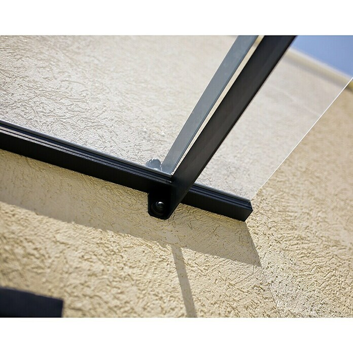 Palram – Canopia Pultvordach Nancy (205,5 x 94 x 14 cm, Anthrazitgrau) | BAUHAUS