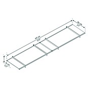 Palram – Canopia Pultvordach Nancy (411 x 94 x 14 cm, Anthrazitgrau) | BAUHAUS