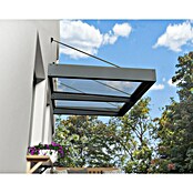 Palram – Canopia Pultvordach Sophia XL (192 x 140 x 17 cm, Anthrazitgrau, Farbe Dach: Klar) | BAUHAUS