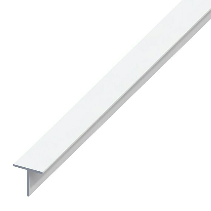 Kantoflex Quadrat-T-Profil (1.000 x 11,5 x 11,5 mm, Stärke: 1,5 mm, Hart-PVC, Weiß)