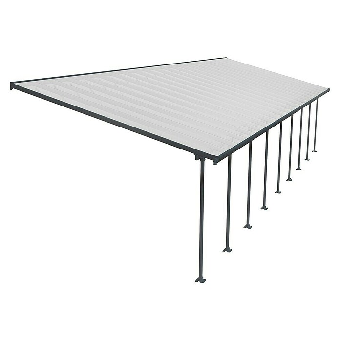 Solid Elements Terrassenüberdachung Martina (B x T: 1 276 x 400 cm, Anthrazitgrau, Polycarbonat, Transparent) | BAUHAUS