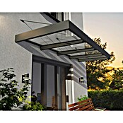 Palram – Canopia Pultvordach Sophia XL (379 x 140 x 17 cm, Anthrazitgrau, Farbe Dach: Klar) | BAUHAUS