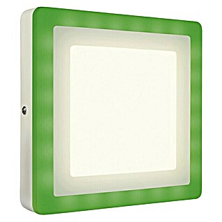 Ledvance LED-Wand- & Deckenleuchte Color & White (19 W, L x B x H: 19,8 x 19,8 x 3,8 cm, Weiß, RGB)