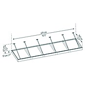 Palram – Canopia Pultvordach Sophia XL (472 x 140 x 17 cm, Anthrazitgrau, Farbe Dach: Klar) | BAUHAUS