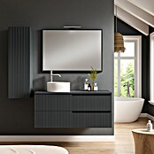 Mueble de lavabo Claire (L x An x Al: 45 x 120 x 50 cm, Antracita, 1 seno, sobreponer, salida izquierda) | BAUHAUS