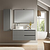Mueble de lavabo Claire (L x An x Al: 45 x 100 x 50 cm, Gris, 1 seno, sobreponer, salida izquierda) | BAUHAUS