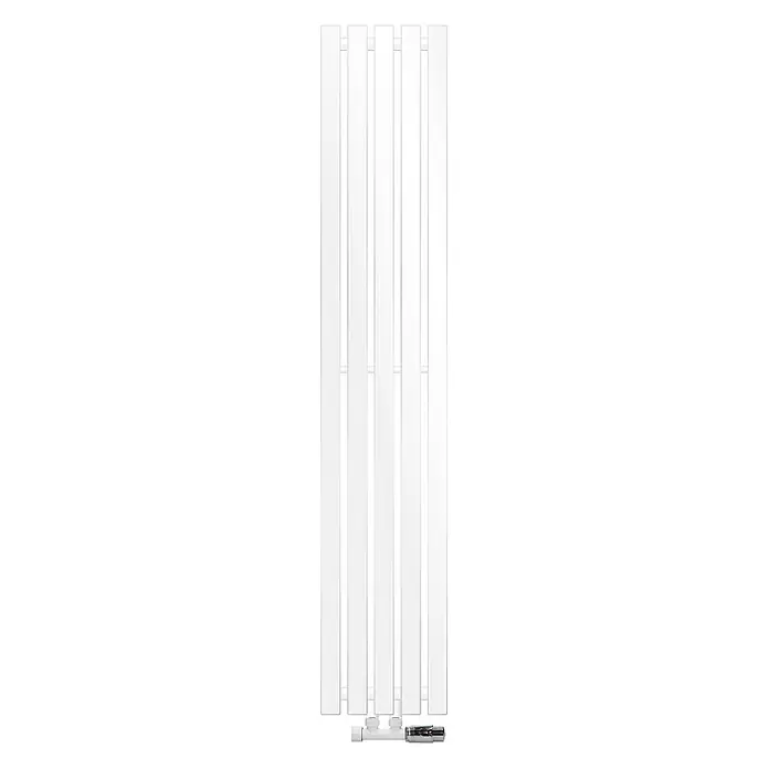LuxeBath Badheizkörper Vertikal Paneelheizkörper Handtuchwärmer mit Eckform Thermostatventil - B x H: 26 x 140 cm, Weiß - Ein schlanker, vertikaler Heizkörper in Weiß. Das moderne Design sorgt für eine effiziente Wärme und passt perfekt in jedes moderne Badezimmer.