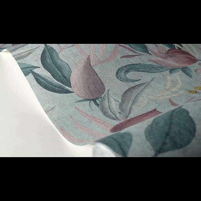 A.S. Création Cosmoliving by Cosmopolitan Papel pintado de vellón Flores (Azul-rosa-fucsia, Floral, 10,05 x 0,53 m) | BAUHAUS
