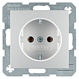 Berker S.1 Steckdose 47431404 (Aluminium, Matt, Kunststoff, IP20, Unterputz)