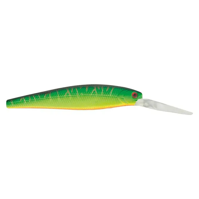Westline Wobbler Shady 90 - Zielfisch: Zander/Barsch, 9 cm, Mit Drillingen, FT - Dieser Kunstköder in Grün und Gelb ist perfekt für Angler, die auf der Suche nach einem effektiven Köder sind.
