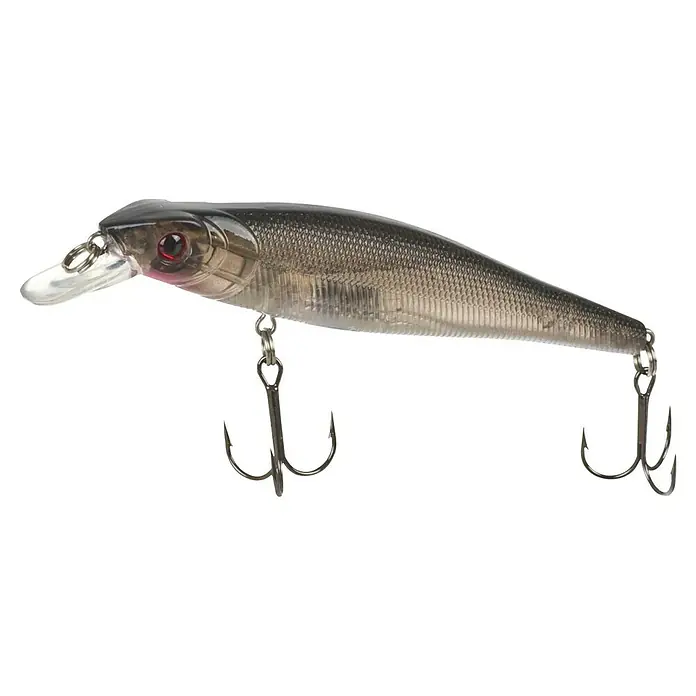 Westline Wobbler Minman 105 - Zielfisch: Zander/Hecht, 10,5 cm, Mit Drillingen, WF - Ein detailreicher Angelköder in Grau und Transparent, mit scharfen Drillingen für den erfolgreichen Fang.