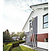 Krause Monto Sprossen-Mehrzweckleiter (Arbeitshöhe: 9,3 m, 3 x 12 Sprossen, Treppenfunktion, Aluminium)
