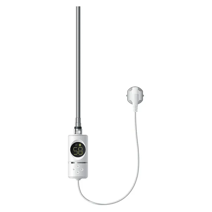 LuxeBath Austauschheizkörper - B x H: 4,5 x 4,5 cm - Heizkörper mit digitaler Steuerung und Netzstecker. Das Gerät ist mit einer Digitalanzeige und Bedienelementen ausgestattet.