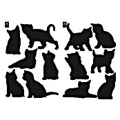 Wandtattoo (Katzen schwarz, 21 x 29,7 cm)