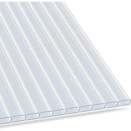 Floordirekt  Hohlkammerplatte Doppelstegplatte Polycarbonat 4 mm - 60,5 x 121 cm Transparent