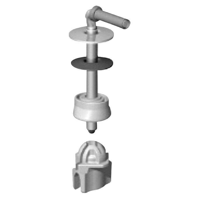 MKW Scharnier (Passend für: WC-Sitze mit Deckel, Edelstahl, 2 Stk.) | BAUHAUS