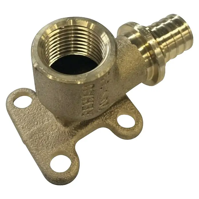 Rehau Rohrbogen Rautitan RX Quadrat - Durchmesser: 20 mm, Messing - Messing-Wandwinkel mit Gewinde und PEX-Anschluss für Sanitärinstallationen. Robust und zuverlässig für langlebige Rohrverbindungen.