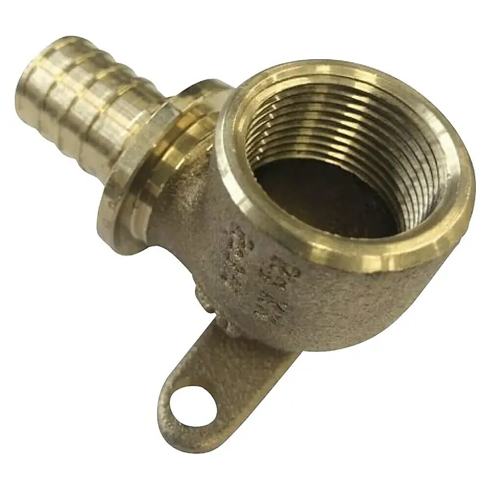 Rehau Rohrbogen Rautitan RX - Durchmesser: 25 mm, Messing - Messingfitting mit Gewinde und geriffeltem Anschlussstück für Sanitärinstallationen, ideal für den Einsatz in verschiedenen Sanitäranwendungen.