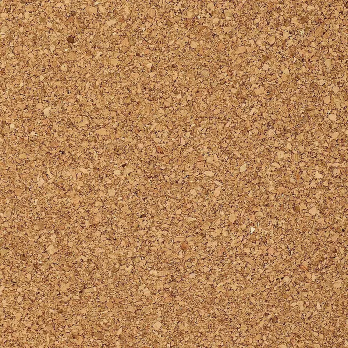 Floordirekt Korkboden Rollenkork Universal 100 x 250 x 0,2 cm - 250 cm x 100 cm x 2 mm - Nahaufnahme einer Korkplatte, die die Textur und das Muster des Naturmaterials hervorhebt. Perfekt für Pinnwände und DIY-Projekte.