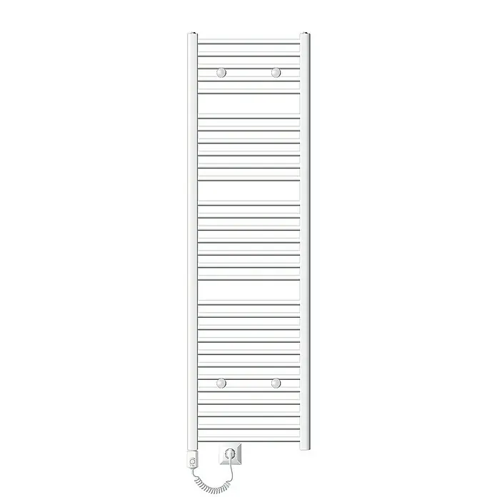 LuxeBath Elektro-Badheizkörper Handtuchwärmer Elektrisch Seitenanschluss mit Heizstab 900W gebogen - B x H: 50 x 180 cm - Handtuchwärmer: Elektrischer Handtuchwärmer für Badezimmer. Elegantes Design für warme Handtücher. Praktisch und stilvoll.