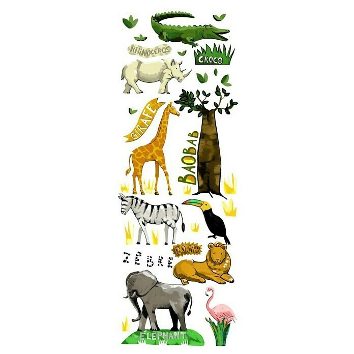 Vinilo de pared (Animales, 24 x 68 cm)