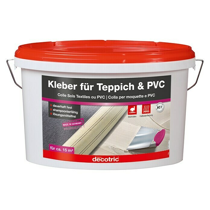 Decotric PVC- & Teppich-Kleber5 kg, Gebrauchsfertig, Innen Front View