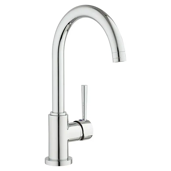 Camargue Merida Spültischarmatur - Schwenkbar, Chrom, Glänzend - Eleganter Chrom-Küchenarmatur mit hohem Auslauf und Einhebelmischer für stilvolle Küchen.