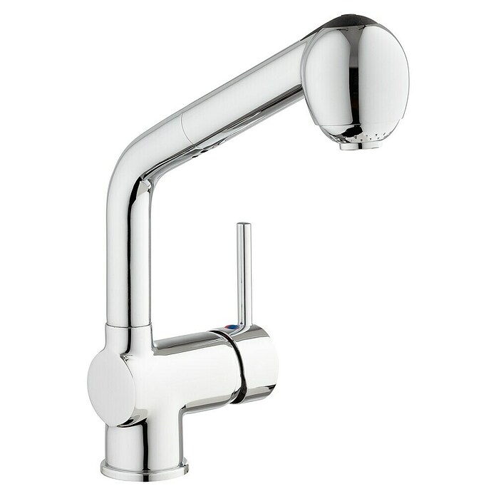 Camargue Grifo de cocina Padua (Color: Cromo, Grifo ducha para vajilla extraíble, Brillante)